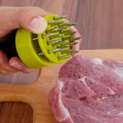 木語家居 松肉針 家用斷筋嫩肉器松肉針敲肉錘不銹鋼牛排扎孔器豬皮插釘扣豬肉叉【MJ12727】