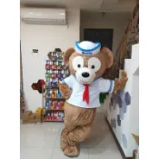 迪士尼人偶達菲熊婚紗喜慶  情人節尾牙開店求婚生日COSPLAY絨毛娃娃大型娃娃租借人偶裝萬聖節聖誕節情人節達菲家族