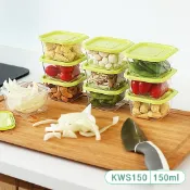 【特品屋】 滿千免運 台製 KWS150 kiwi方型150ml保鮮盒(10入) 置物盒 副食品盒 點心盒 餅乾盒