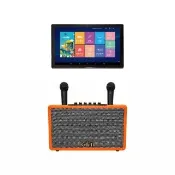 【金將科技】KKPAD11雲端伴唱機點歌機+移動行動藍芽K歌音響喇叭卡拉OK組-G2橘(贈一年免費雲端歡唱)