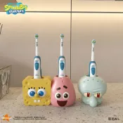 【WF生活++】海綿寶寶電動牙刷置物架 派大星 章魚哥 浴室收納 可愛卡通擺件 居家軟裝 台灣出貨