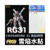 (店+)【鋼普拉】現貨 雪焰水貼 燙金版 RG 1/144 #31 CROSSBONE GUNDAM X1 骷髏鋼彈 海盜鋼彈