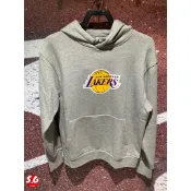 S.G NIKE NBA 運動長袖 休閒長袖  洛杉磯湖人隊 連帽 帽T 抽繩 連帽長袖 灰色 DB1836-063