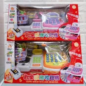 歡樂感應收銀機 粉 黃 台幣版 ST安全玩具 計算機功能 麥克風 切切樂 扮家家酒 兒童玩具  KMT-7301