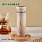 星巴克杯子優雅韻律款茶水分離茶濾大容量不鏽鋼隨行保溫杯 410ml