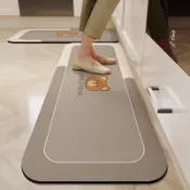 可愛小熊 可客製 吸水吸油 止滑 廚房地墊 矽藻土地墊 珪藻土軟地墊 軟式硅藻土地墊 腳踏墊 浴室 長地墊 地毯 防滑