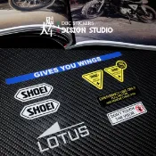 【台灣出貨】摩托車鏡片貼紙 shoei X14 X12 Z7 93紅螞蟻個性反光字母貼花