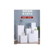 (店+)烤漆展示台地台 方形立柱展台展示架 花店模特中島手辦產品陳列展櫃 中島擺放臺白色方塊烤漆立柱模特地臺直播間陳列展櫃模型架