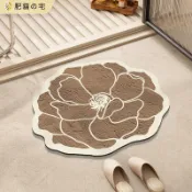 【客製地墊 | 吸水速乾】法式奶油風浴室地墊 矽藻土地墊 吸水防油 大尺寸地墊 抑菌防黴 加厚腳踏墊 防滑地墊 廁所地墊