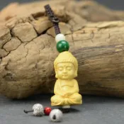 協貿國際日用品生活11館 如來項鏈項墜黃楊木阿彌陀佛掛件木質佛像吊墜木雕釋迦摩尼佛牌