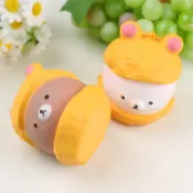 協貿國際日用品生活1館 慢回彈squishy帽子小熊模型 仿真道具解壓發泄玩具早教玩具