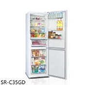 聲寶350公升雙門變頻玻璃冰箱SR-C35GD (含標準安裝) 大型配送