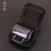 全球選品1館 生活百貨 生產加工玻璃杯帶過濾綠茶杯行動式旅行三件式帶蓋泡茶杯木璃茶具