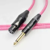 (店+)【YC Sound】新款 粉色線 XLR母 轉 6.3mm TS 音源線 麥克風線 有線麥克風 XLR轉6.5mm 6.35mm