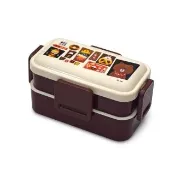 【LINE FRIENDS】日本製 熊大吃的好 雙層便當盒 保鮮餐盒 辦公旅行通用-600ML(日本限定版)