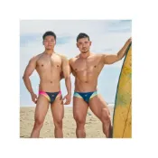 (店+)日本GX3 衝浪泳褲風比基尼三角褲 漸層色設計內褲 多彩拚色 2入 K2136