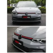 福斯 VW GOLF 8 GOLF 8.5專用 前水箱飾條 黑武士風格 三色可選 黑化 不影響原氣氛燈 八代