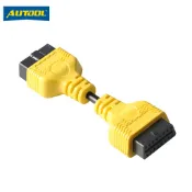 AUTOOL 14CM汽車OBD2 16針延長線 汽車故障診斷適配器OBD連接線 家用轎車ELM327連接延長線X431