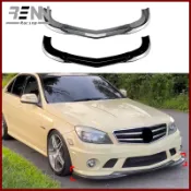 適用於【賓士BENZ C级C63 AMG W204前期後期2007-2014】前槓下巴前下巴前鏟前唇前包圍外觀改裝