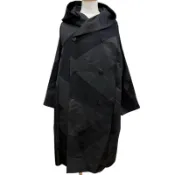 【DOKODEMO】成色極佳 □ IM MEN (I'm Men) 22SS LA21FA001 KITE Issey Miyake 連帽雙排扣外套 黑色 2碼 日本製造 正品男裝