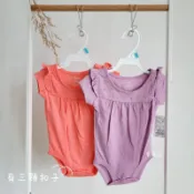 包屁衣 荷葉 《夏日荷葉》柬埔寨製 女童 6個月 鄉村風 carter's