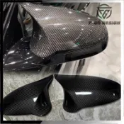 【品質保障】適用於BMW寶馬M2C M3 M4 F80 F82 F83 F87真碳纖維後視鏡殼黏貼式正卡夢後照鏡殼罩