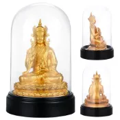 (店+)【MoonDy】黃銅擺件 雕刻擺件 蓮花生大師佛像 工藝品 桌面擺飾 藏式銅雕佛像 純銅佛像 車載擺件