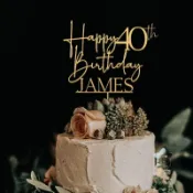 客製化 蛋糕裝飾 定製Happy Birthday年齡數字定製名字亞克力插牌定製名字生日快樂