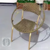 🌏瑞景行🌏藤椅子小騰椅成人椅子藤編靠背椅老人椅桌椅陽臺戶外塑料藤條椅子
