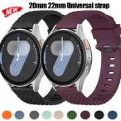 SAMSUNG XIAOMI 20 毫米 22 毫米矽膠錶帶適用於三星 Galaxy Watch 7 6 5 4 40 