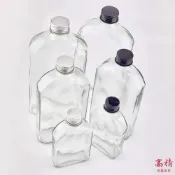 (店+)【Kao jing 高精】小酒瓶 玻璃飲料瓶 梅酒瓶 白酒瓶 扁酒瓶 冷泡茶瓶 玻璃瓶 江小白瓶 飲料瓶 玻璃酒瓶 果汁瓶 奶茶瓶 藥酒瓶