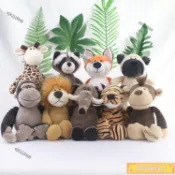 🔥限時特價 🔥 森林動物玩偶 JSQTOYS可愛毛絨公仔 動物娃娃 安撫公仔 聖誕節 交換禮物 療癒 獅子大象鹿老虎