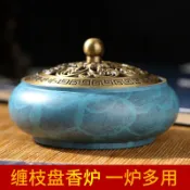 協貿國際日用品生活5館 佛教用品純銅香爐銅香爐室內擺件 香盒熏香爐點香爐仿古家用