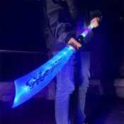 (店+)LED 關刀 二合一 發光長刀 大刀 激光偃月刀 光劍 關刀 兒童玩具 造型兵器 戶外玩具 青龍偃月刀 G550010