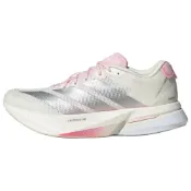 (店+)【adidas 愛迪達】JQ9667 adidas Adizero Boston 13 舒適貼合 專業競訓玻纖柱 馬拉松競速跑步鞋 女款 亮白 愛迪達女鞋 運動鞋女 女鞋