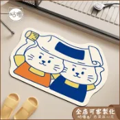 客製地墊+瞬吸快乾 日式卡通浴室地墊 環保白底 矽藻土地墊 防滑地墊 吸水地墊 門口地墊 腳踏墊 珪藻土軟地墊 廁所地墊