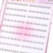 【臺灣免運】免膠小水仙下睫毛四大美人昭君自然單簇透明梗媽生假睫毛化妝師用