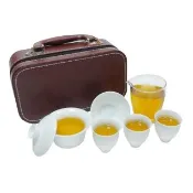 【LIFE SHOP】如意花神杯旅行茶具組/附旅行收納盒  泡茶組 交換禮物 茶具 旅行茶具 隨身泡茶組 茶器套組