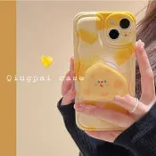 黄色奶酪支架適用iphone13pro max蘋果12手機殼11氣墊xr女xs網紅x
