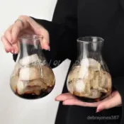 【店鋪熱銷】耐熱高硼硅燈泡杯創意個性小衆設計冰美式咖啡拿鐵杯果汁奶茶杯子 XUPE