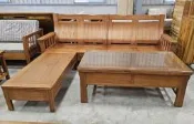 【南台灣傢俱】L型柚木全實木組椅**原特價$42000,超低特價$32000元