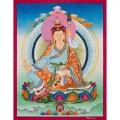 唐卡珍貴上師蓮花生大士護法