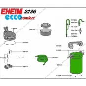 德國EHEIM 【ecco 新 易型機器人 】 2232 2234 2236 易型 圓桶 提把 軸心 扇葉 桶身 濾材籃