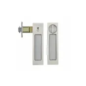 (店+)EZSET 東隆日式推拉門鎖 JS60S00崁入式戶引手鉤鎖 ．房間用銀色 ．3支扁匙