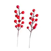 小紅果串(1支) 插飾 年節飾品 年飾掛件 過年插飾 過年佈置 春節掛飾 裝飾品 紅果束 園藝裝飾 園藝插飾