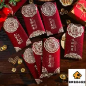 過年紅包袋2025蛇年簡約輕奢金蔥封麵利是封新年春節通用壓嵗錢包 IWWD