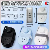 【現貨隔日達】攜帶式多孔排插2USB+1typec 旅行插座便攜迷你外帶延長線 旅行mini延長插座/口袋排插/可攜式延