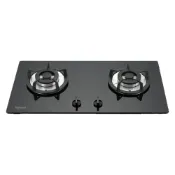 (店+)【林內】RB-202GH(B) 檯面式防漏玻璃雙口爐 (含基本安裝)｜防漏系列｜檯面爐｜黑玻｜｜鑄鐵爐架｜熄火安全裝置｜瓦斯爐｜
