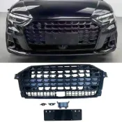 適用於奧迪Audi A8改裝S8中網2023+款S8前槓格柵A8D5PA升級S8水箱罩