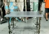 展示櫃 鍛造中島黑框開放玻璃展示櫃 中島櫃 服飾玻璃櫃 飾品展示架 置物架 鐵製展示櫃 冠勝二手買賣〈全館自取價〉